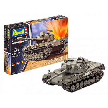 KIT PARA MONTAR REVELL TANQUE DE GUERRA LEOPARD 1 1/35 260 PEÇAS REV 03240